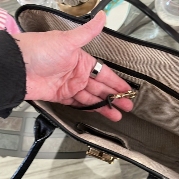 🖤🩶VINTAGE DOONEY & BOURKE PURSE 14Wx9.5L GREY & BLACK GREAT CONDITION! - Picture 5 of 13